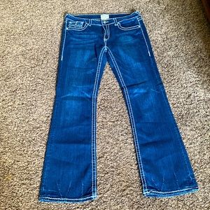 LA Idol Jeans, size 13.  Like new.  Studded, dark blue, bootcut.